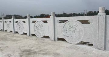 安顺芝麻白河道栏杆 石材栏杆