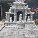 安顺芝麻白中国黑石材套墓 花岗岩墓碑