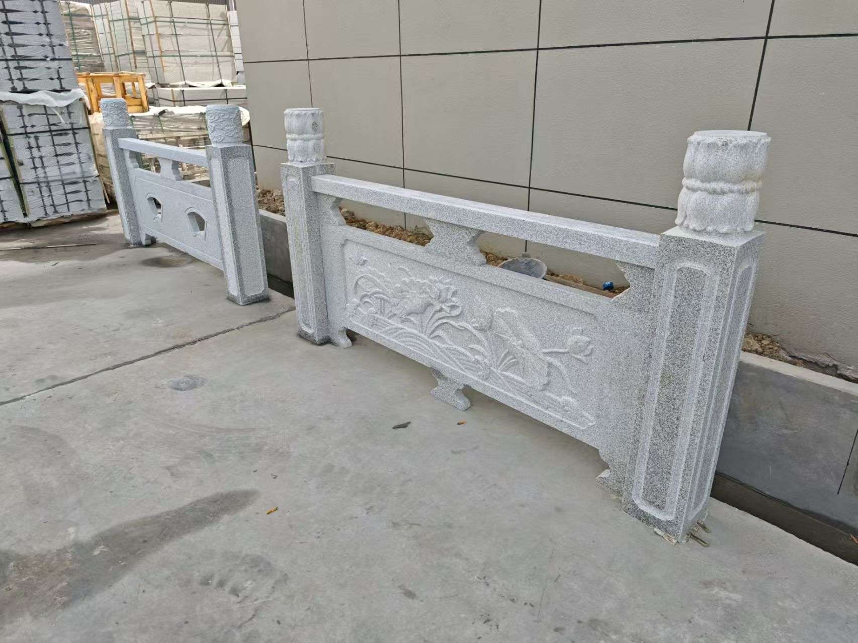 安顺芝麻白河道栏杆 石材栏杆
