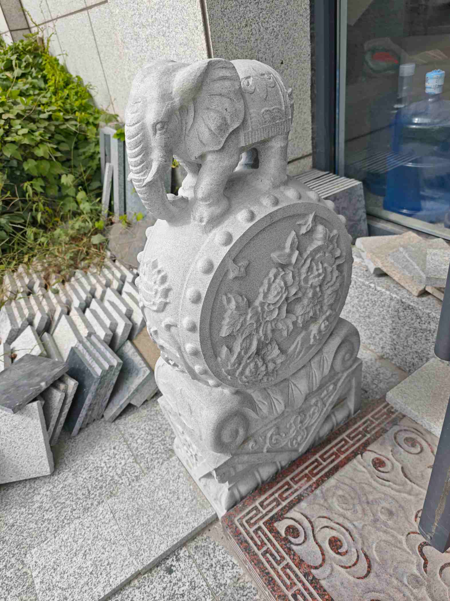 安顺芝麻白抱鼓石 庭院抱鼓石