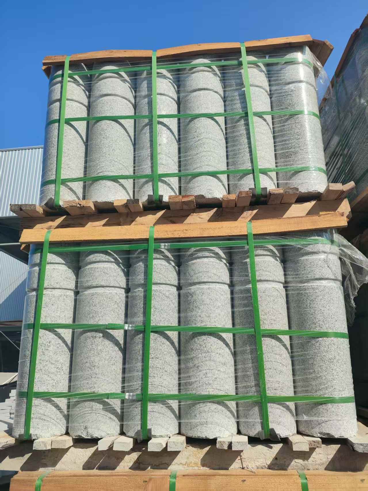 安顺挡车柱芝麻白 挡车石