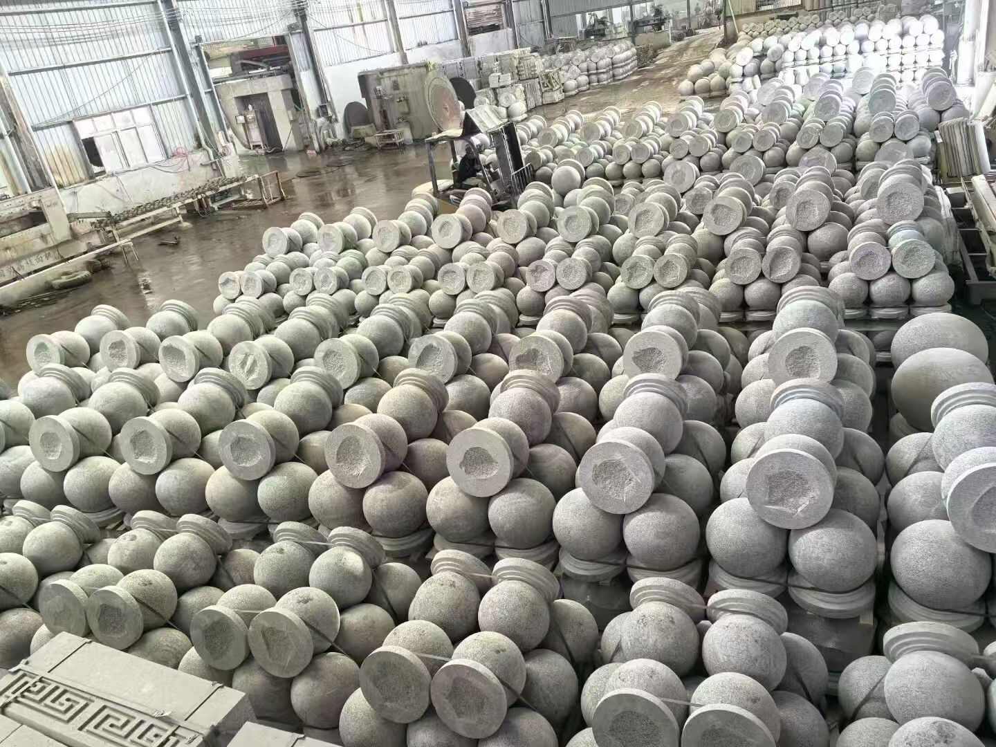 安顺芝麻白圆球 石球 挡车球